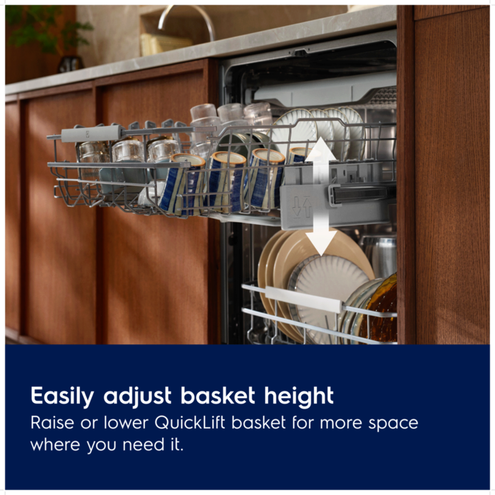 QuickLift basket gives you space where you need it.