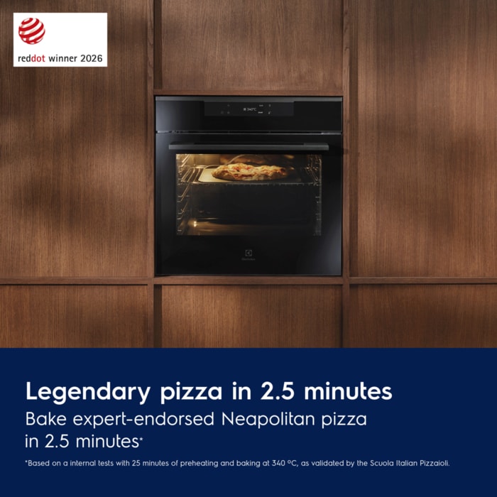 Electrolux Pizza Expert KR oven with a pizza inside