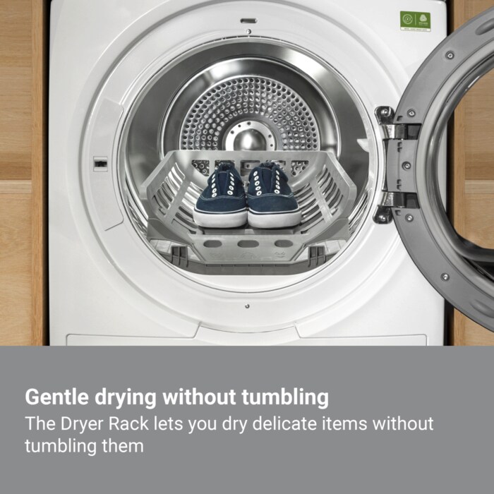 Gentle drying without tumbling.The Dryer Rack lets you dry delicate items without tumbling them.