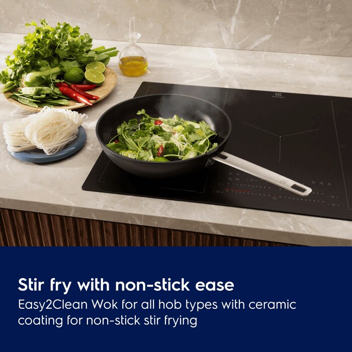 Stir fry with non-stick ease. Easy2Clean Wok for all hob types with ceramic coating for non-stick stir frying